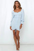 Long-sleeved ruched tie wrap hip skirt - ROUTINE FASHION